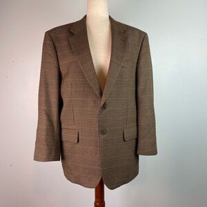 Jos. A. Banks Brown Wiol Textured Sport Coat with Notched Lapel Size 42S EUC